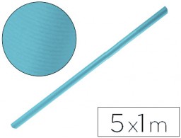 Papel kraft verjurado Liderpapel azul turquesa rollo 5x1 m.